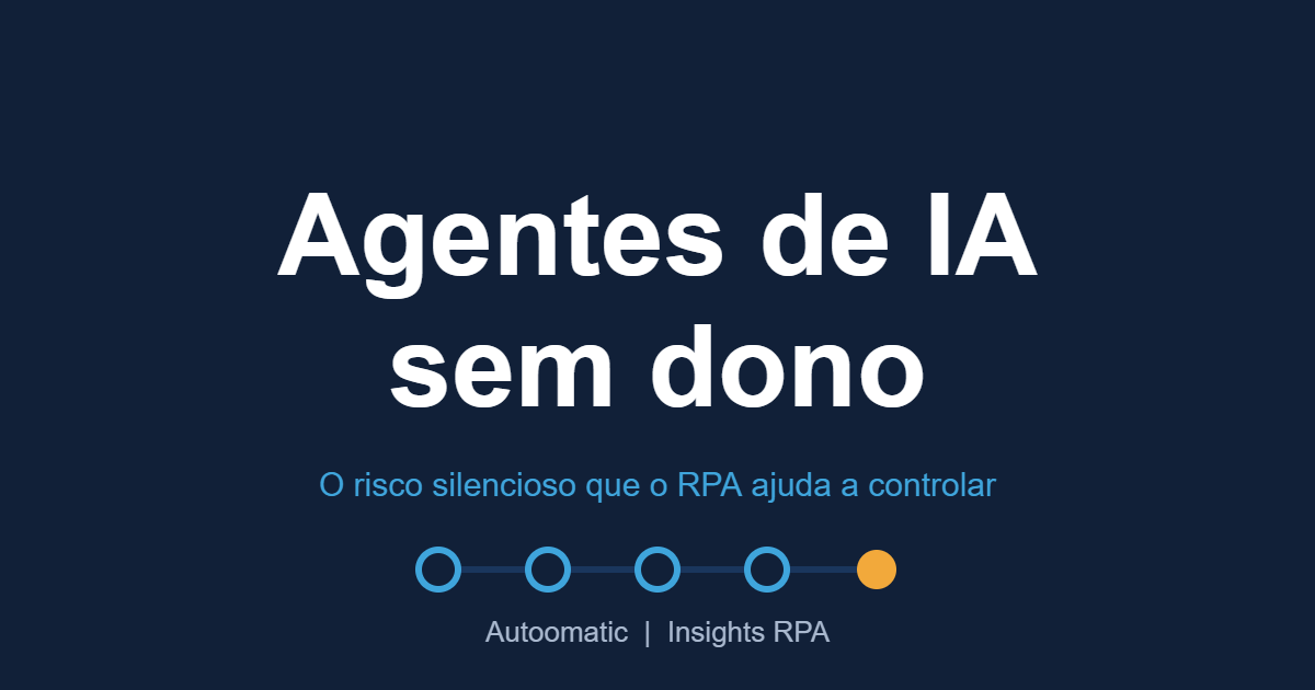 Agentes de IA sem dono: o risco silencioso que o RPA ajuda a controlar