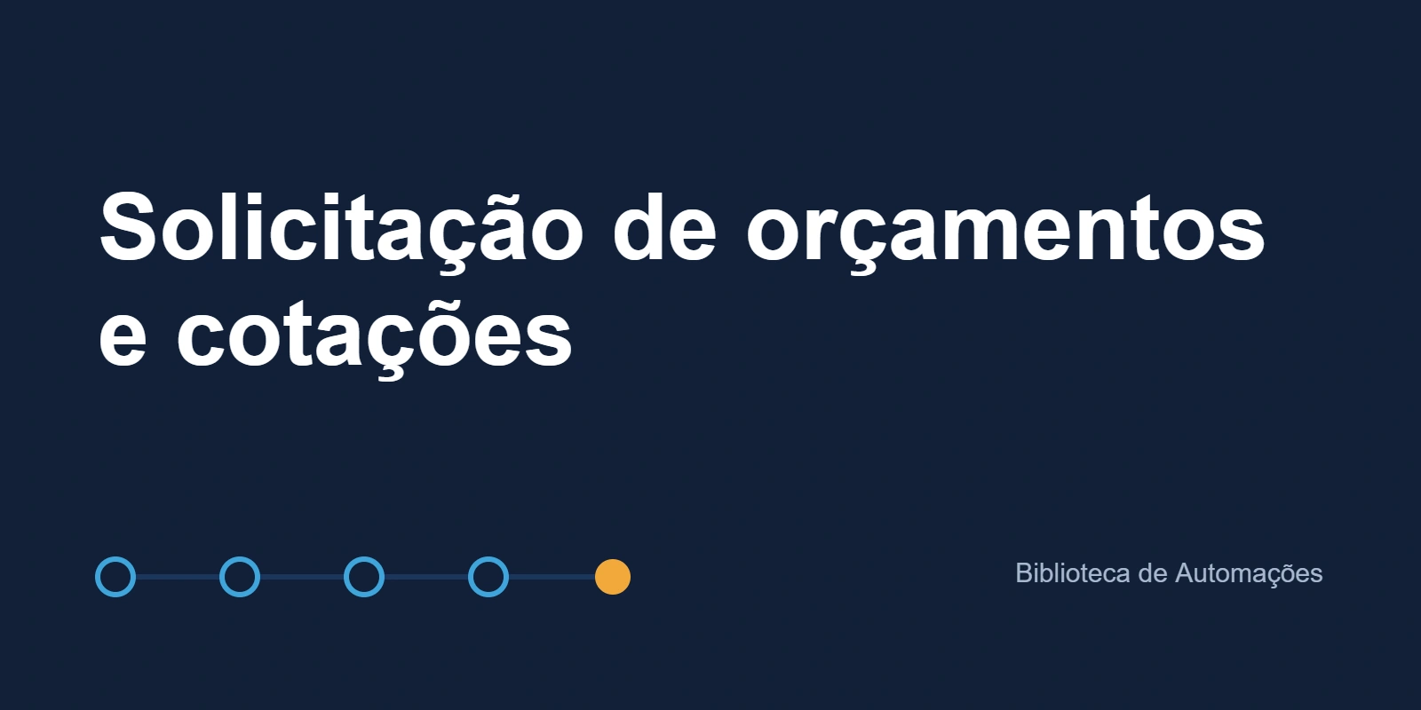 Solicitação de orçamentos e cotações