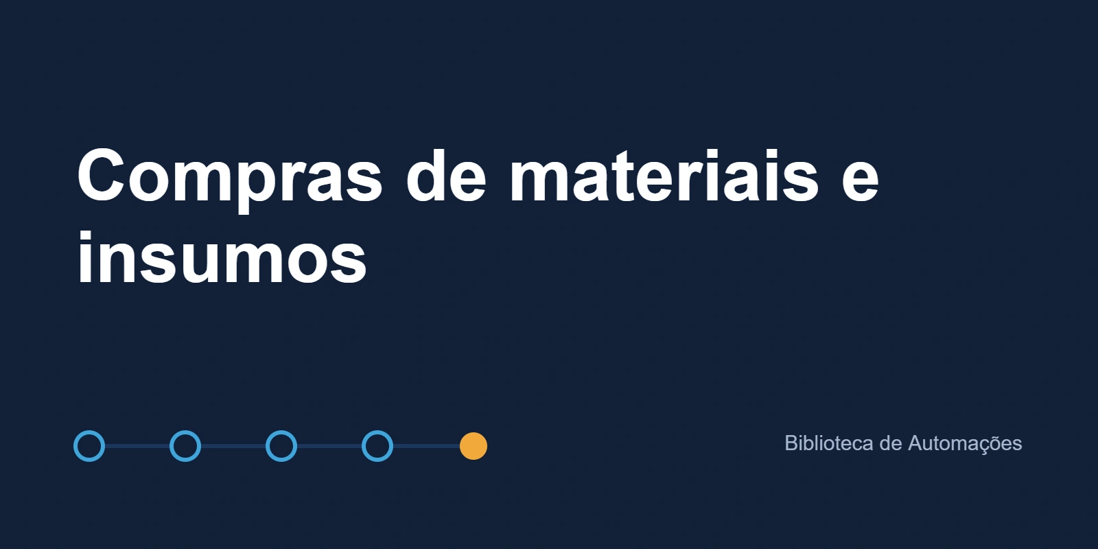 Compras de materiais e insumos