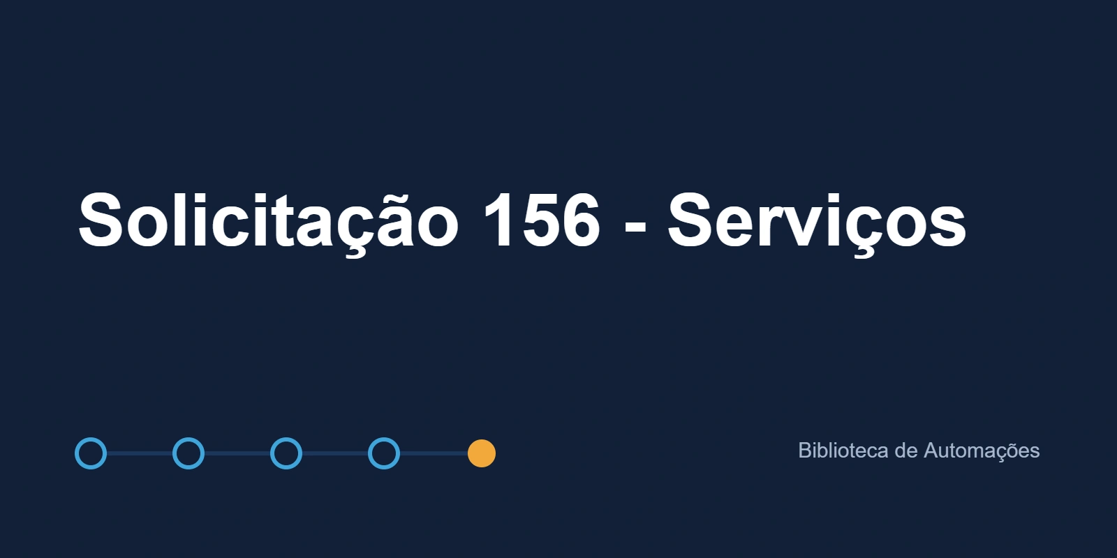 Solicitação 156 - Serviços