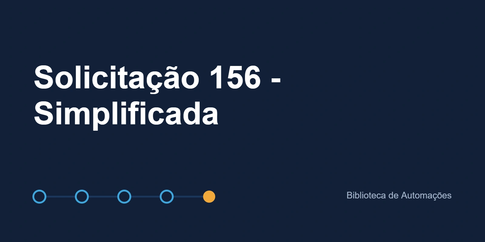 Solicitação 156 - Simplificada