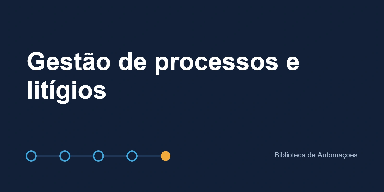 Gestão de processos e litígios