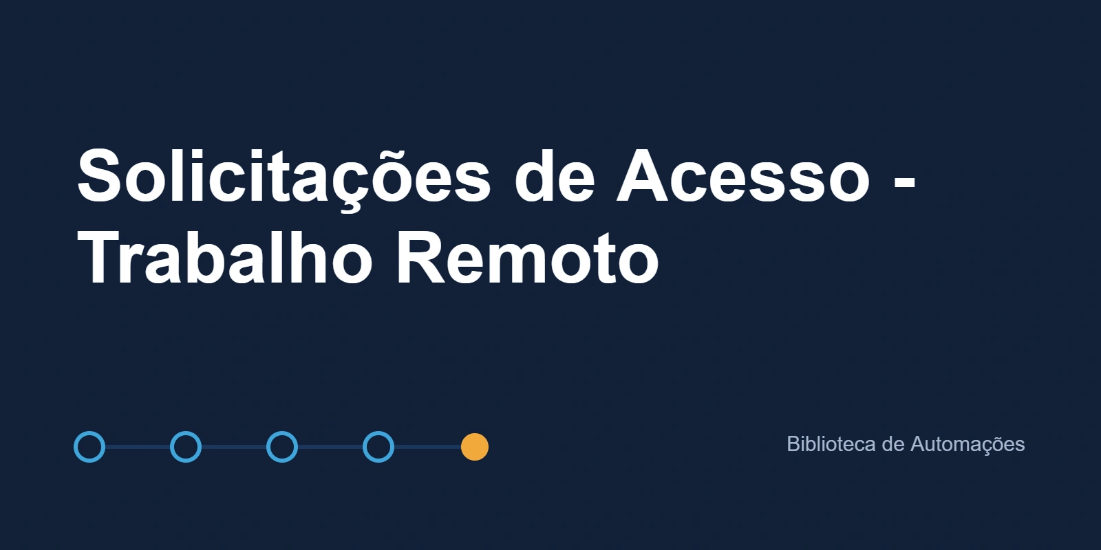 Solicitações de Acesso - Trabalho Remoto