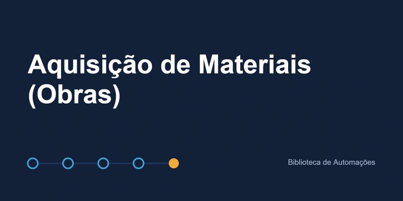 Aquisição de Materiais (Obras)
